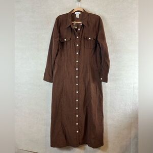 Corduroy Long Sleeve Dress